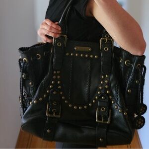 Unique Isabella Fiore XL Shoulder Bag Black Leather